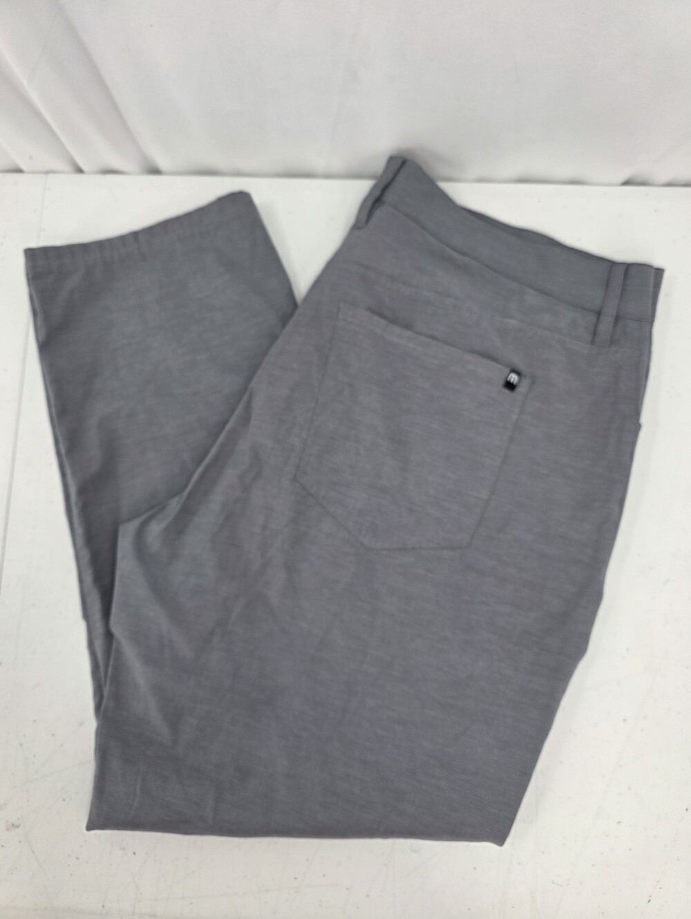 Travis Mathew Golf Performance Stretch Pants Gray Mens Size 38x29 Chino Straight